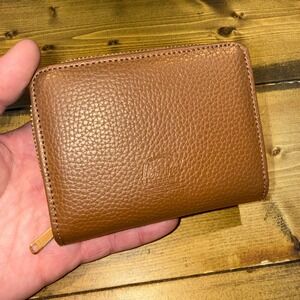 Herschel Georgia Vegan Leather Saddle Brown RFID Zip Around Bifold Wallet
